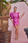 Flamingo Pink Pvc Dress
