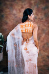 Burnt Clay Printed Saree Set