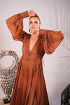Cinnamon Embroidered Dress