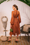Cinnamon Embroidered Dress