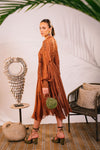 Cinnamon Embroidered Dress
