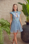 Slate Fit And Flare Dress