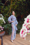 Iris Blue Panelled Jumpsuit