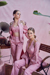 Rouge Pleated Jacket Set