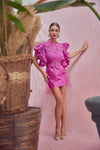 Flamingo Pink Pvc Dress