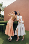 Peach T-Length Dress