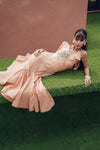 Peach T-Length Dress