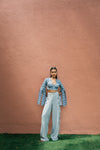 Cloud Blue Printed Co-ord Set