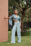 Cloud Blue Printed Co-ord Set