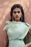 Seafoam Gown Saree