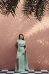 Seafoam Gown Saree
