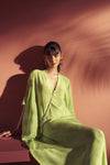 Lime Printed Kaftaan