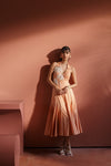 Peach T-Length Dress