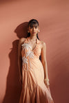Peach T-Length Dress