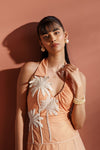 Peach T-Length Dress