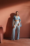 Cloud Blue Printed Co-ord Set