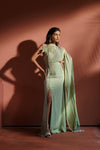 Seafoam Gown Saree