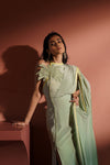 Seafoam Gown Saree
