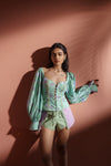 Seafoam X Orchid Shorts Set