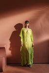 Lime Printed Kaftaan